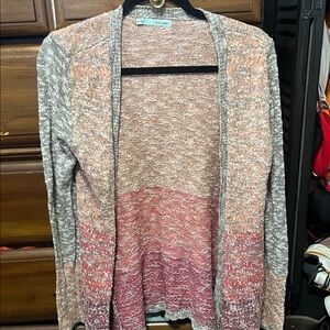 Maurices Pink and Gray Women's Cardigan